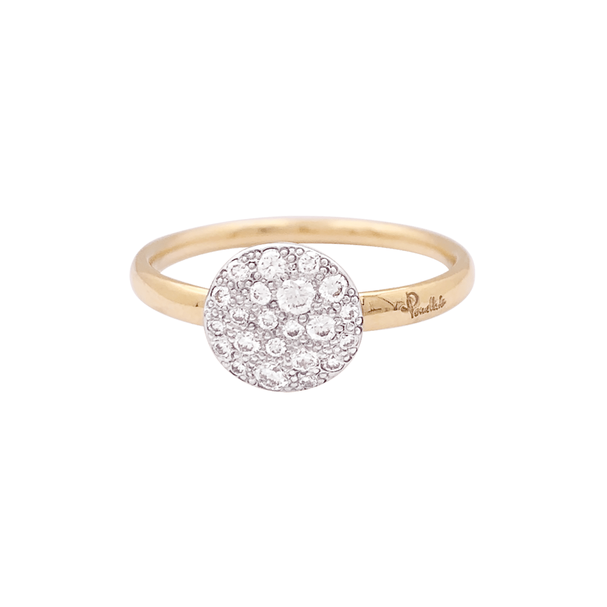 Bague POMELLATO "Sabbia" en or rose et blanc, diamants. - Castafiore