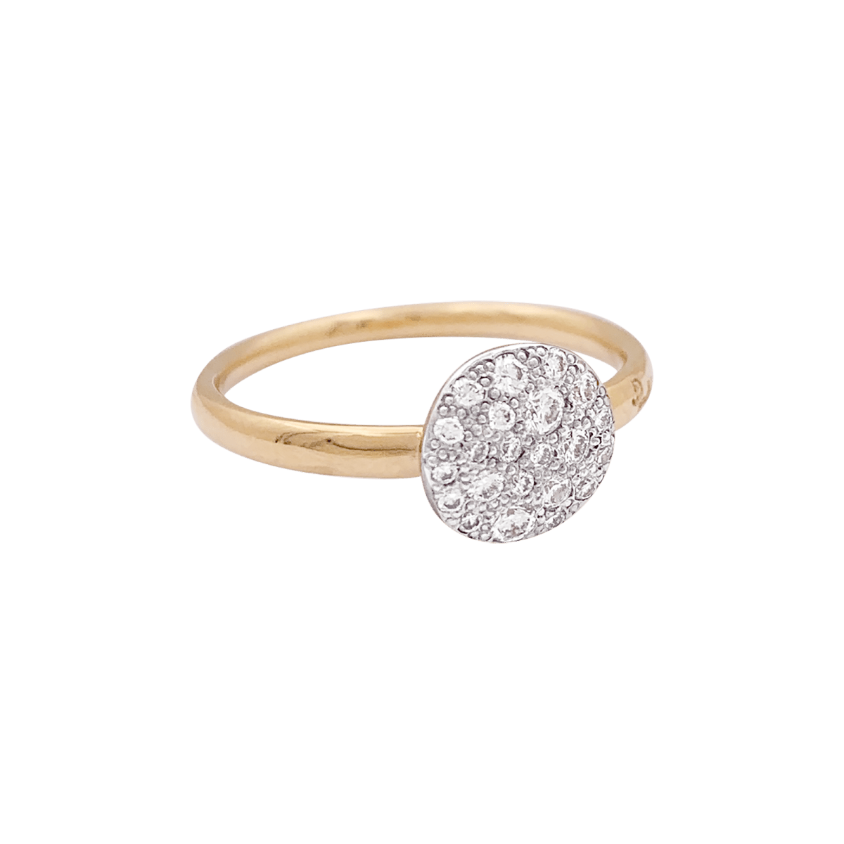 Bague POMELLATO "Sabbia" en or rose et blanc, diamants. - Castafiore