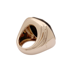 Bague Pomellato "Victoria", or rose, jais. - Castafiore