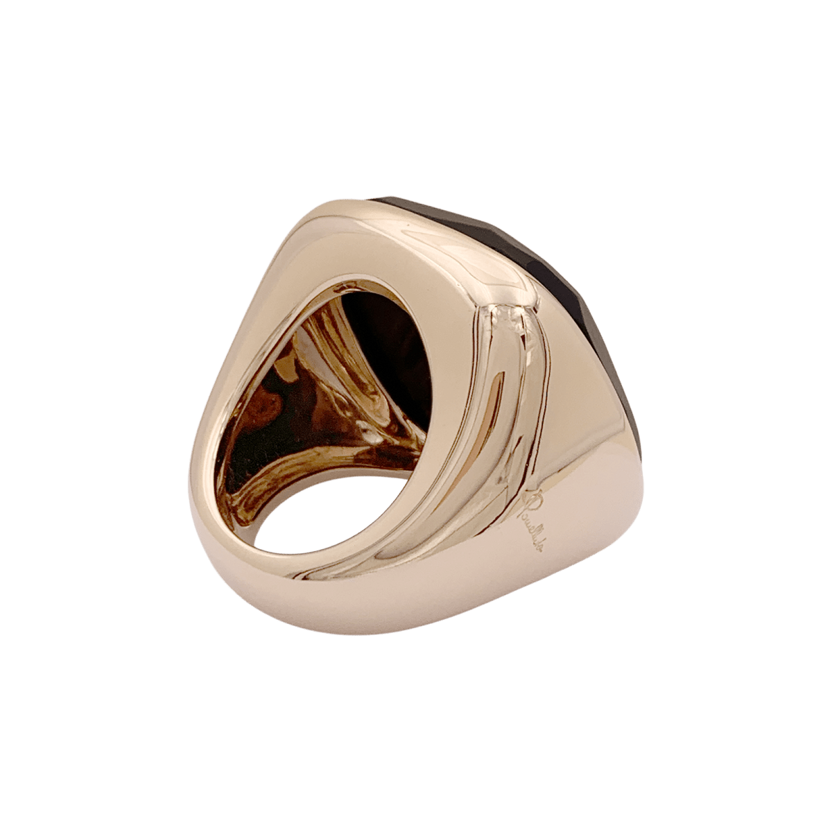Bague Pomellato "Victoria", or rose, jais. - Castafiore