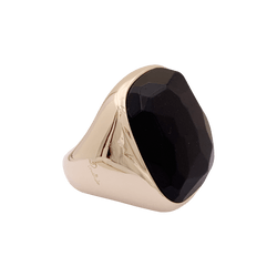 Bague Pomellato "Victoria", or rose, jais. - Castafiore