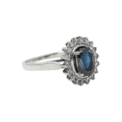Bague Pompadour Argent Saphir - Castafiore