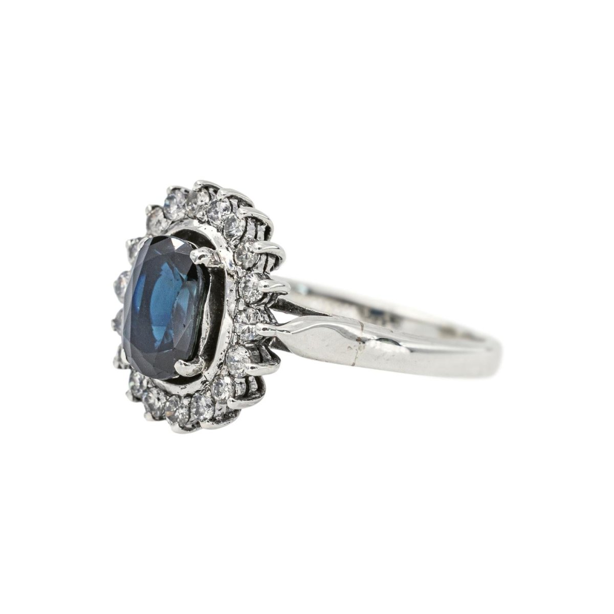 Bague Pompadour Argent Saphir - Castafiore