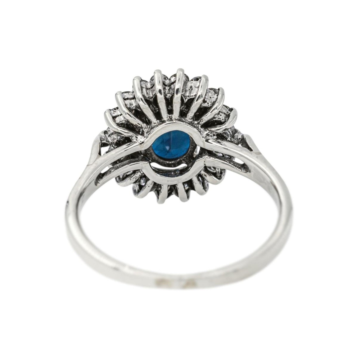 Bague Pompadour Argent Saphir - Castafiore