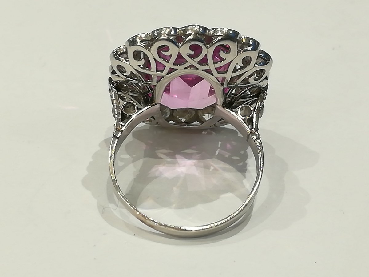 Bague Pompadour Art Déco Diamants - Castafiore