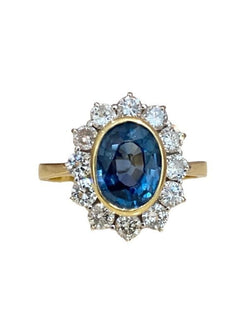 Bague Pompadour, en or 18k, saphir et diamants - Castafiore