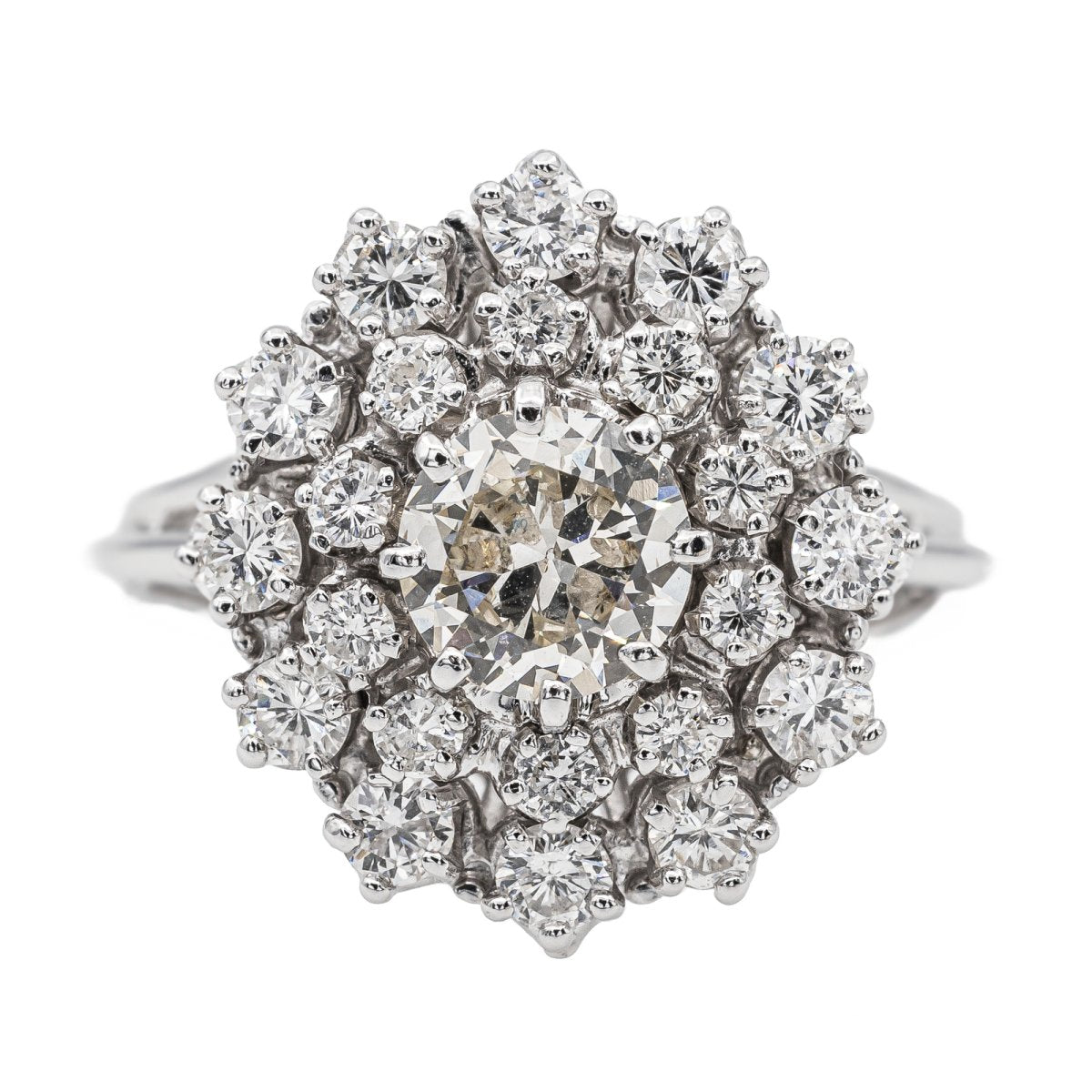 Bague Pompadour en Or blanc et Diamant - Castafiore