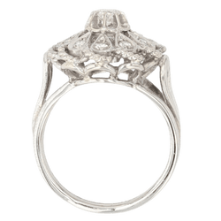 Bague Pompadour en or blanc et diamants - Castafiore
