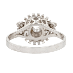 Bague Pompadour en or blanc et saphirs - Castafiore