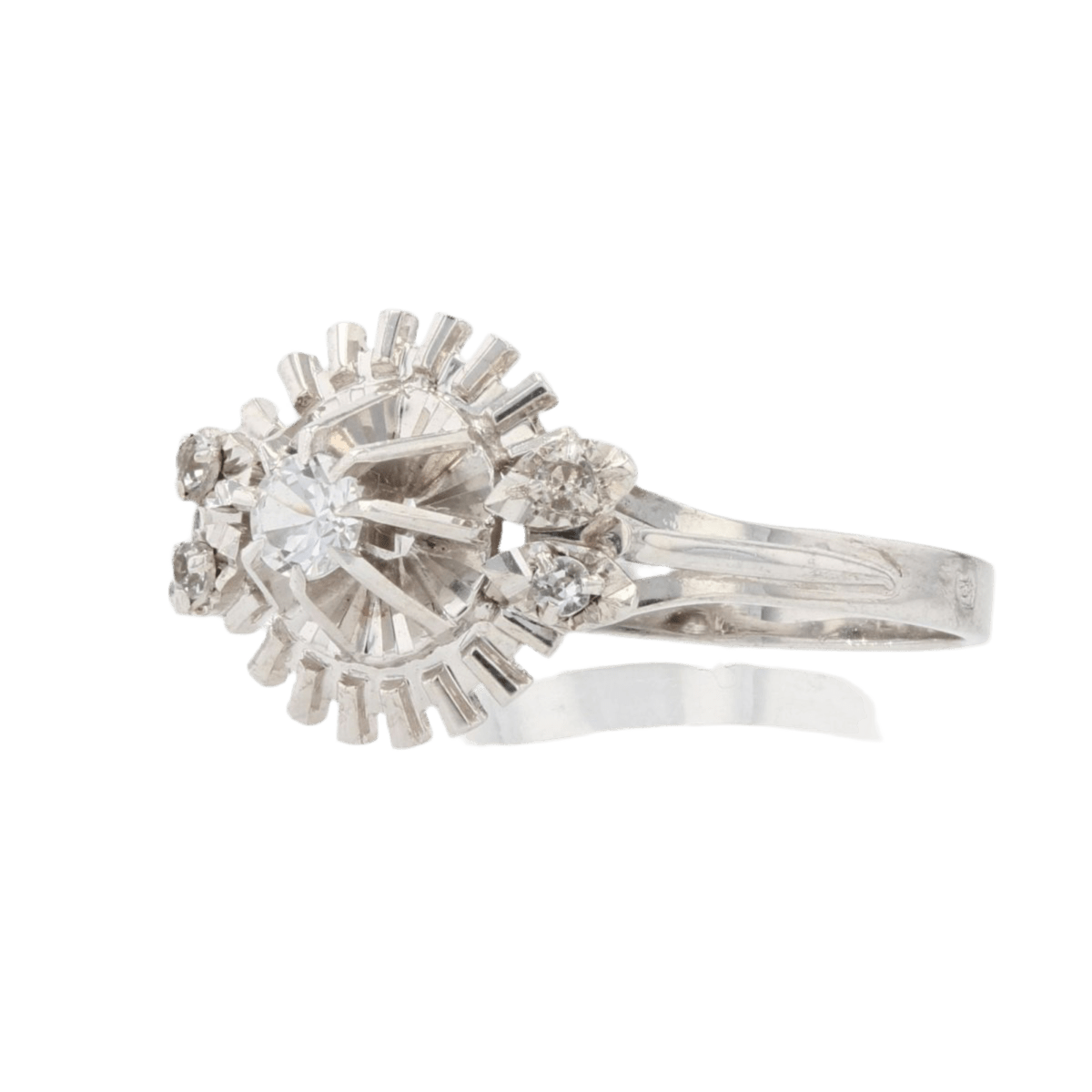 Bague Pompadour en or blanc et saphirs - Castafiore