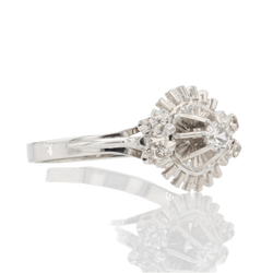 Bague Pompadour en or blanc et saphirs - Castafiore