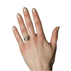 Bague Pompadour en or blanc, platine et diamant - Castafiore