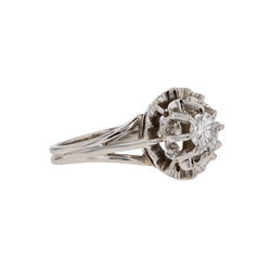 Bague Pompadour en or blanc, platine et diamant - Castafiore