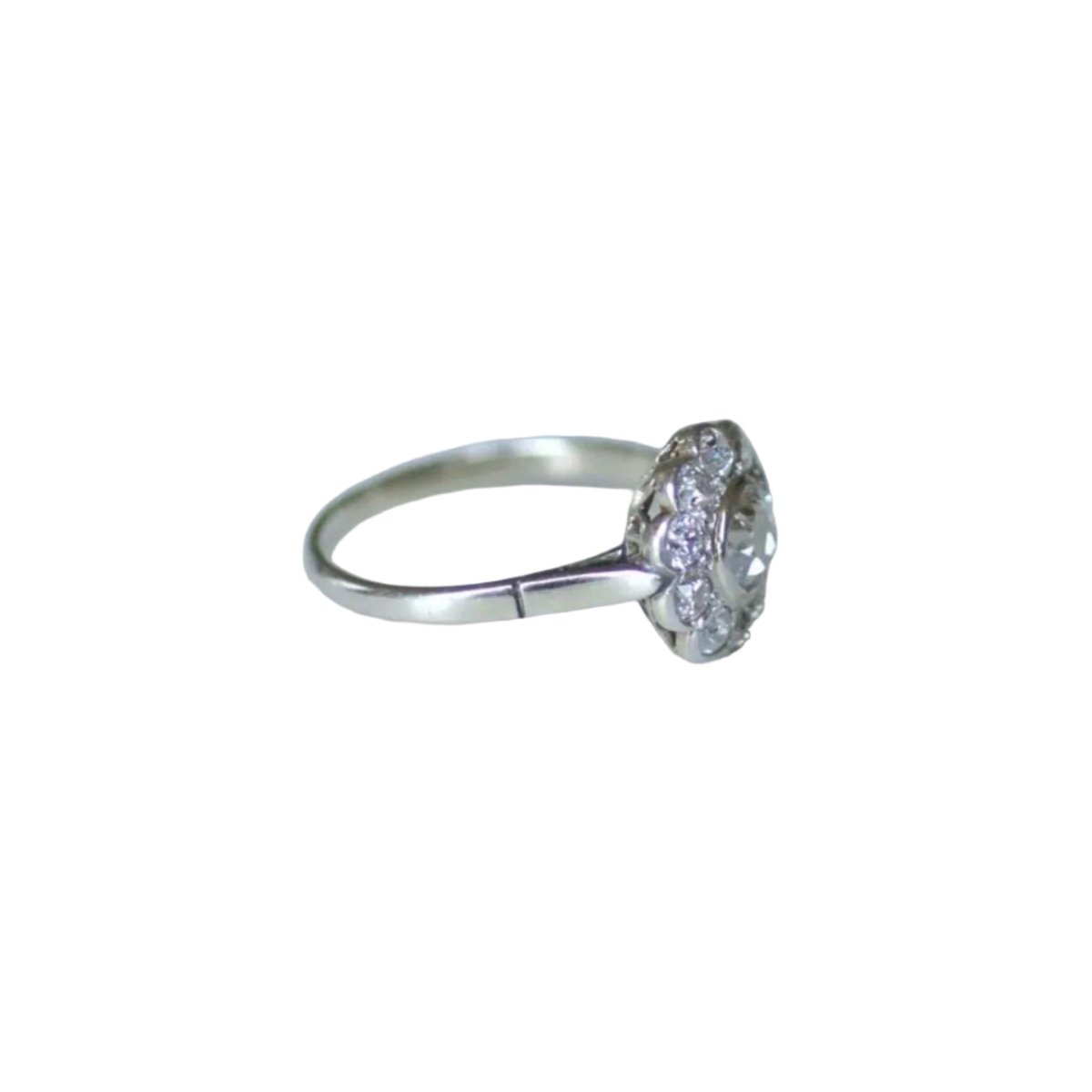 Bague Pompadour en or blanc, platine, et diamants - Castafiore