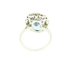 Bague Pompadour en or blanc, spinelle et diamants - Castafiore