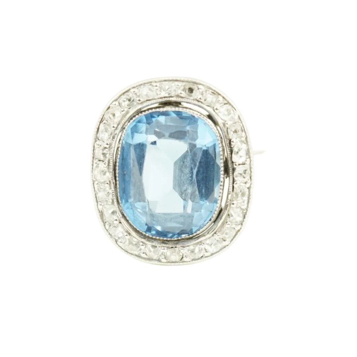 Bague Pompadour en or blanc, spinelle et diamants - Castafiore