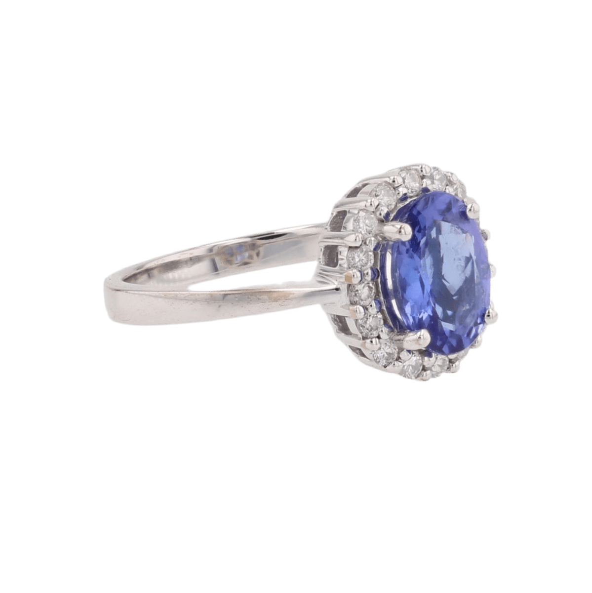 Bague Pompadour en or blanc, tanzanite et diamants - Castafiore