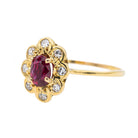 Bague Pompadour en or jaune, diamant et rubis - Castafiore