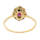 Bague Pompadour en or jaune, diamant et rubis - Castafiore