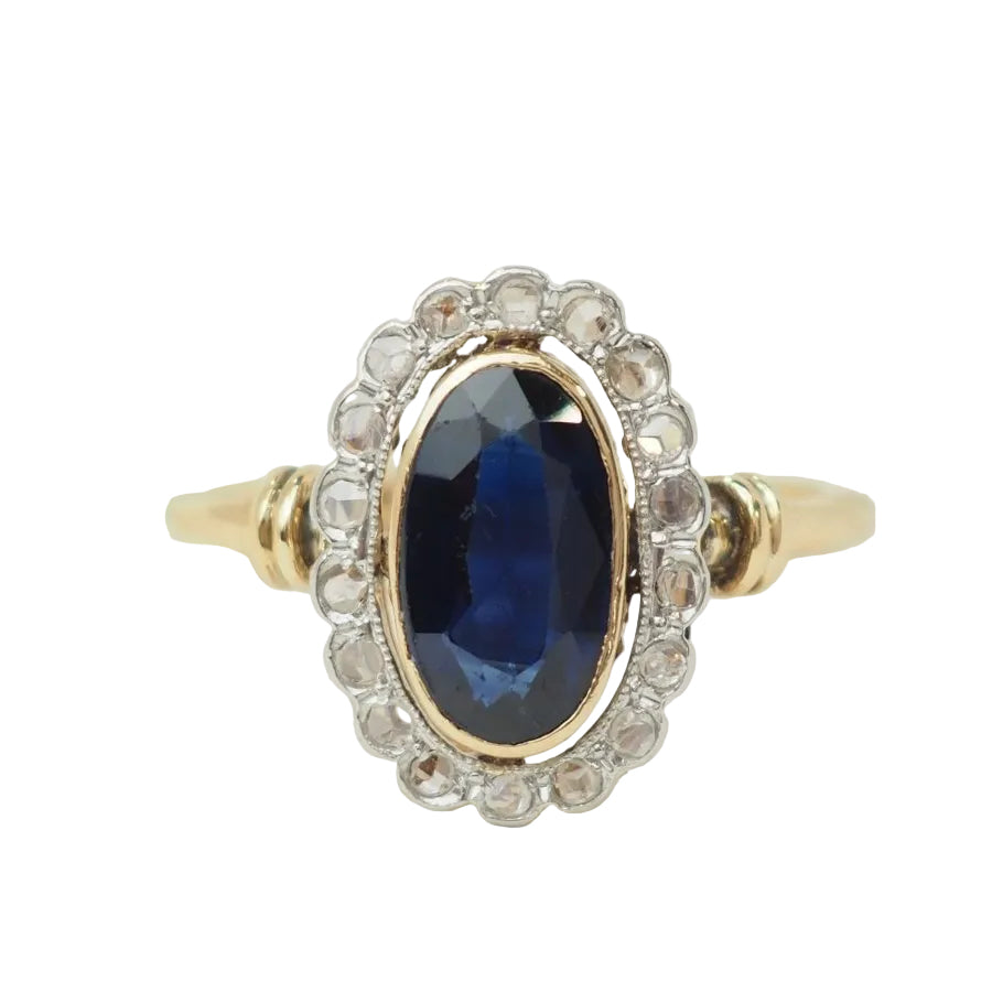 Bague Pompadour en or jaune et diamants - Castafiore