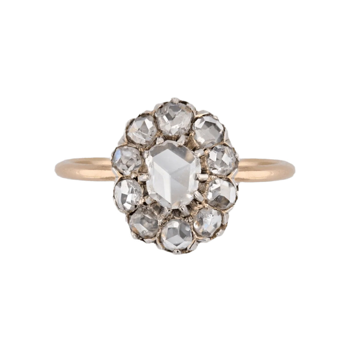 Bague Pompadour en or jaune et diamants