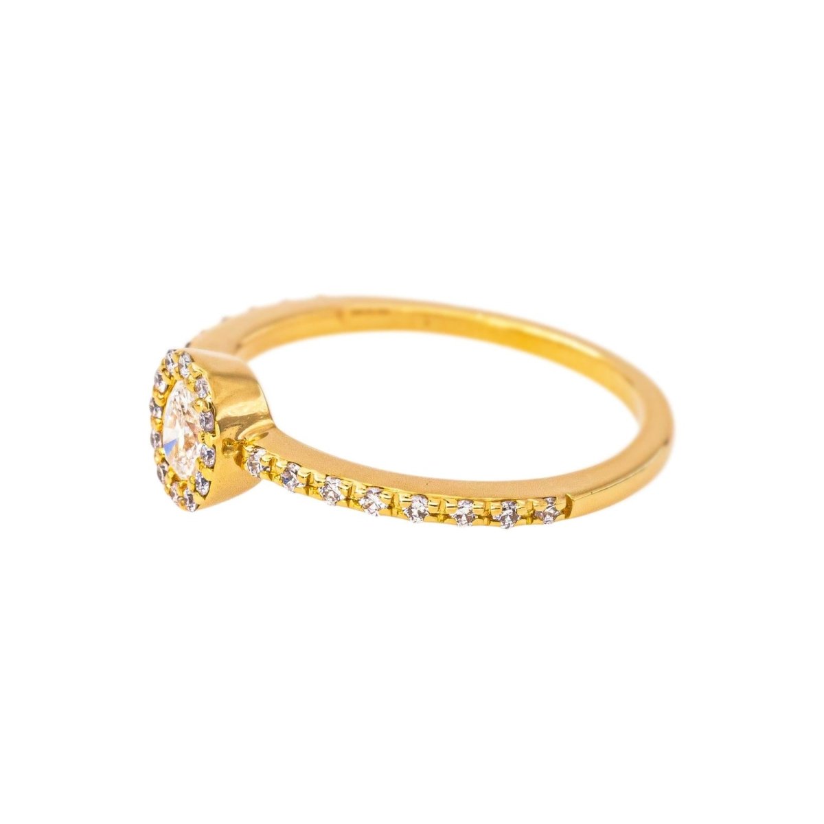 Bague Pompadour en or jaune et diamants - Castafiore
