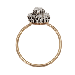 Bague Pompadour en or jaune et diamants - Castafiore