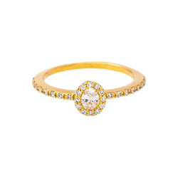 Bague Pompadour en or jaune et diamants - Castafiore