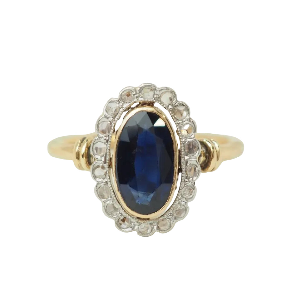 Bague Pompadour en or jaune et diamants - Castafiore