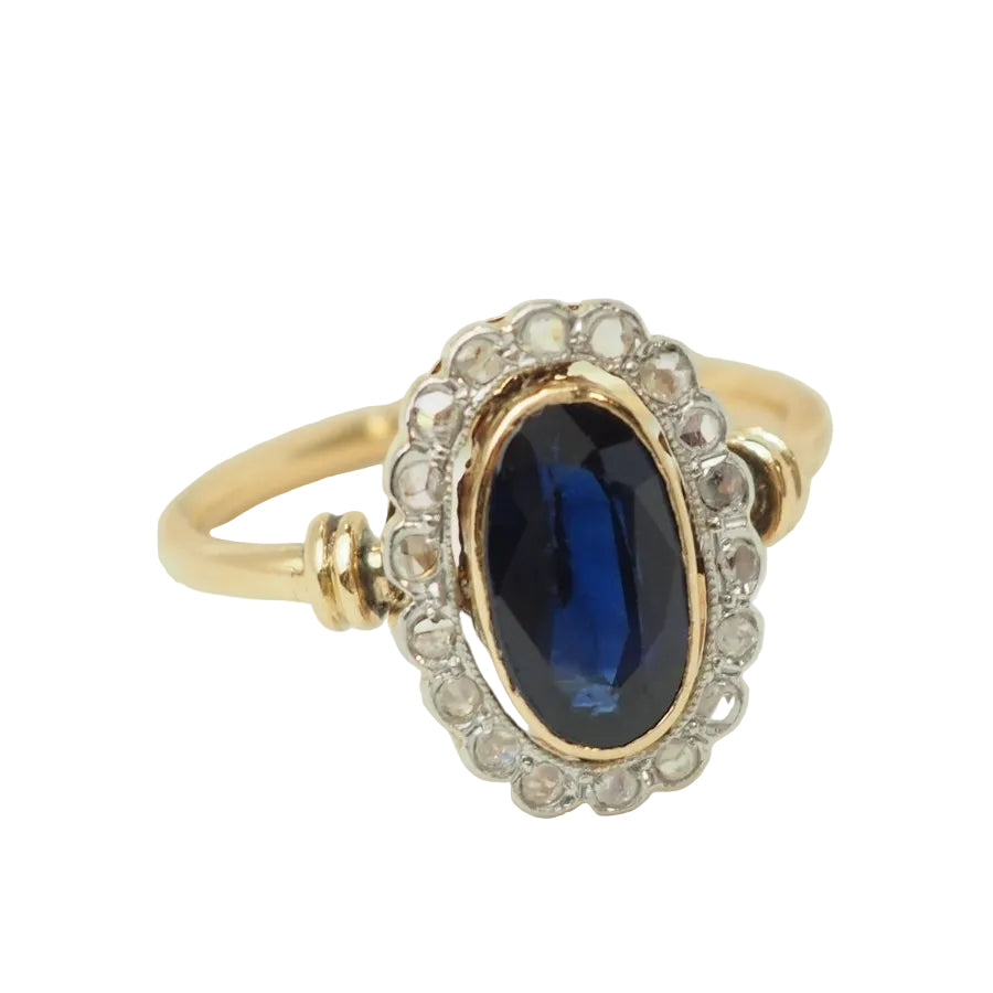 Bague Pompadour en or jaune et diamants - Castafiore