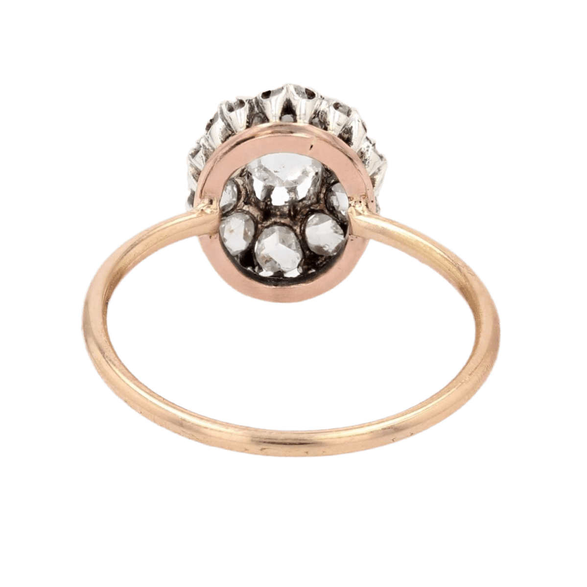 Bague Pompadour en or jaune et diamants
