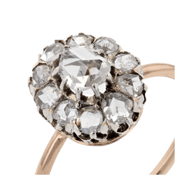 Bague Pompadour en or jaune et diamants - Castafiore