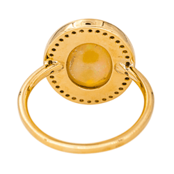 Bague Pompadour en or jaune et opale - Castafiore