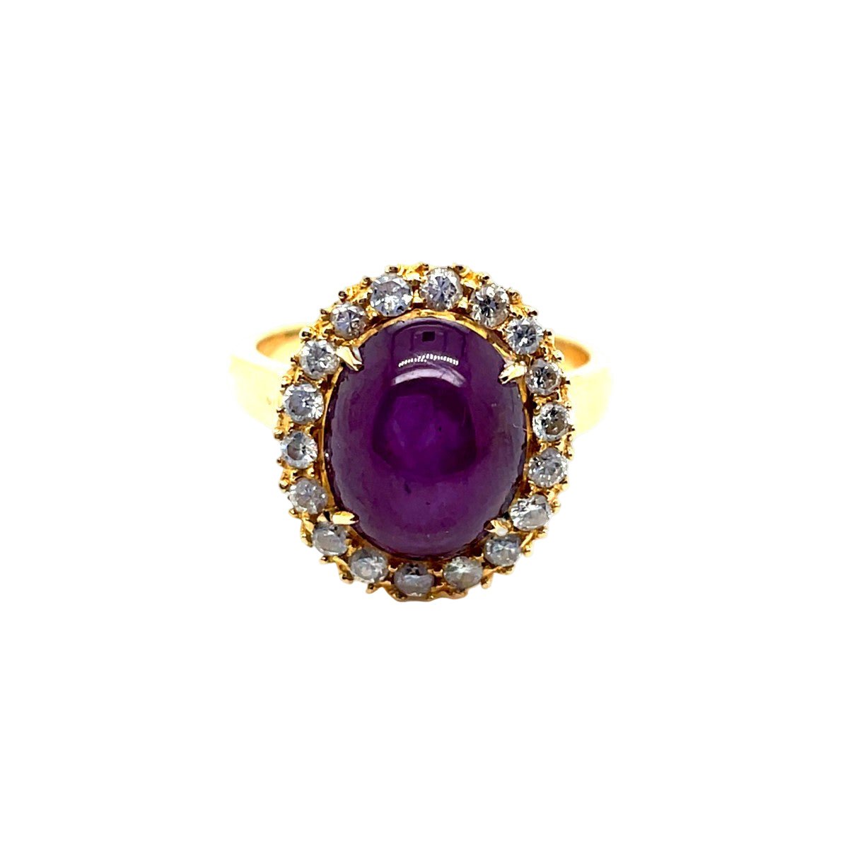 Bague Pompadour en or jaune et rubis - Castafiore