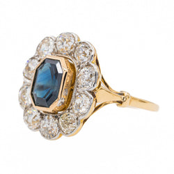 Bague Pompadour en Or jaune et Saphir - Castafiore