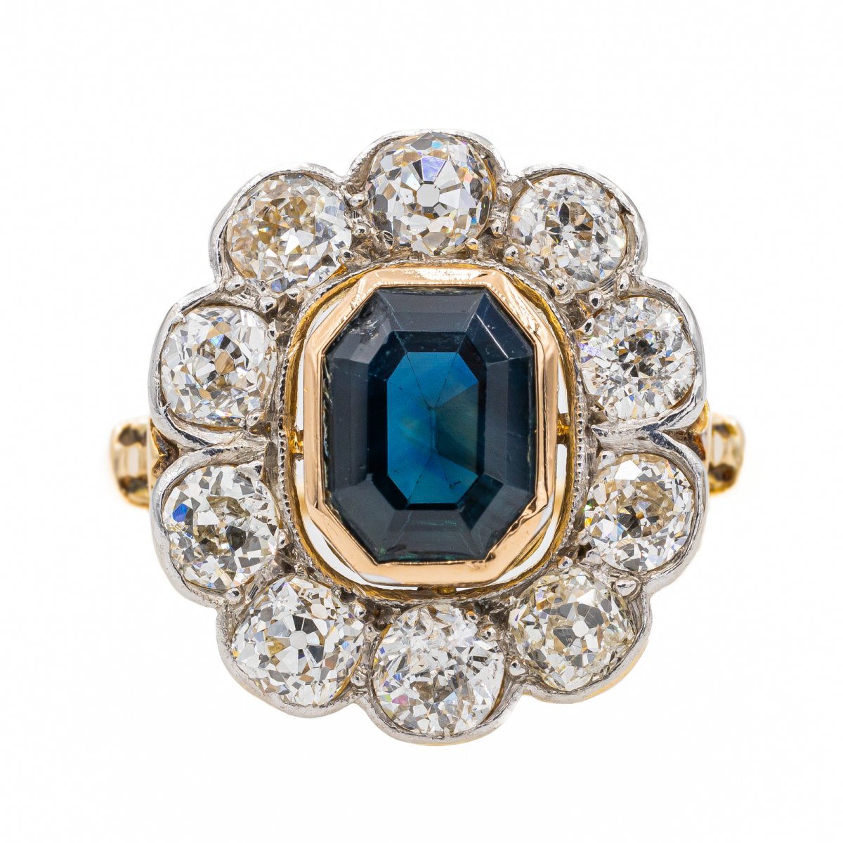 Bague Pompadour en Or jaune et Saphir - Castafiore