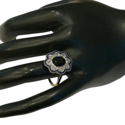 Bague Pompadour en or jaune, or blanc, saphirs et diamants - Castafiore