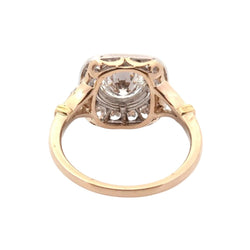 Bague Pompadour en or jaune, platine et diamants - Castafiore