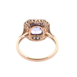 Bague Pompadour en or jaune, platine, saphir et diamants - Castafiore