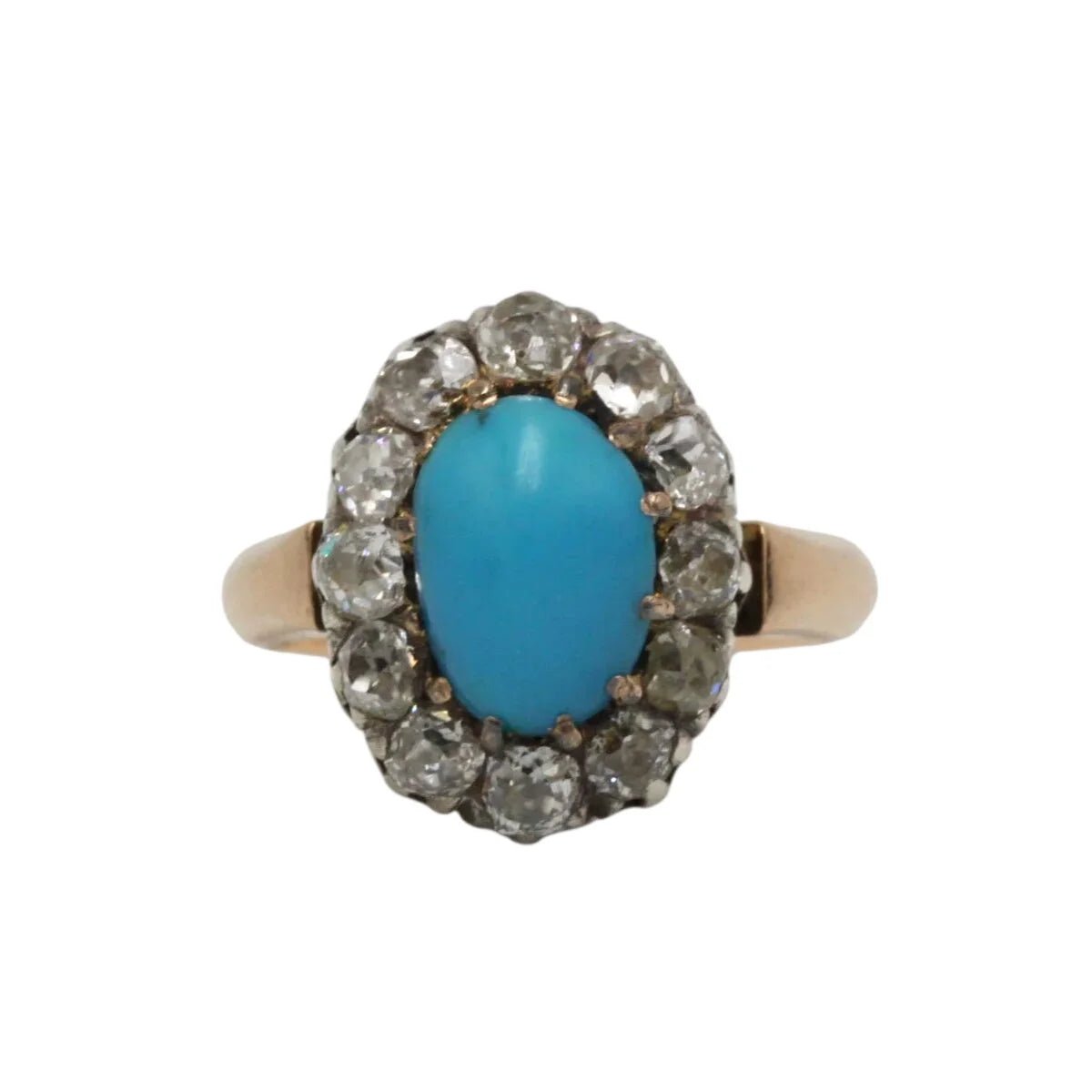 Bague Pompadour en or rose, turquoise et diamants - Castafiore