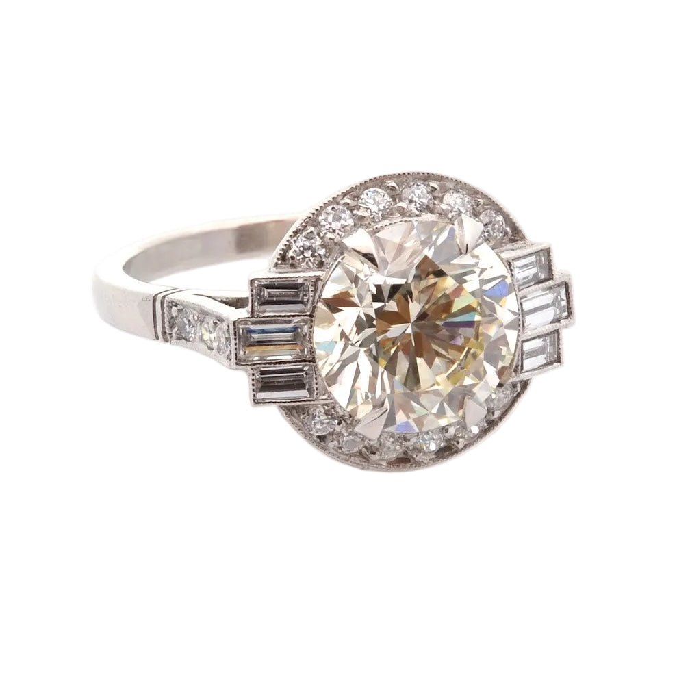 Bague Pompadour en platine et diamants - Castafiore