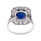 Bague "Pompadour" en platine, or blanc, saphir, diamants - Castafiore