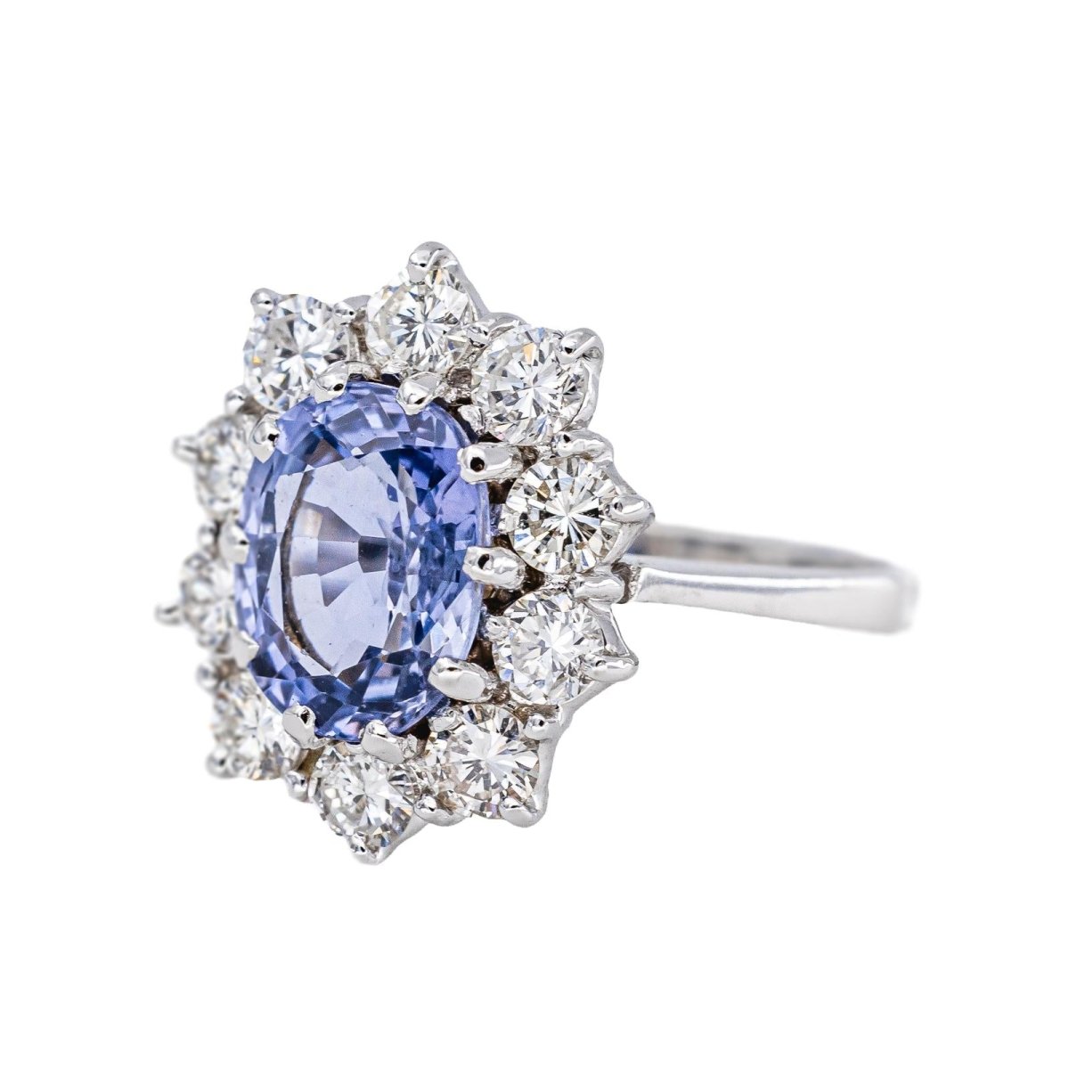 Bague Pompadour Or blanc Saphir - Castafiore