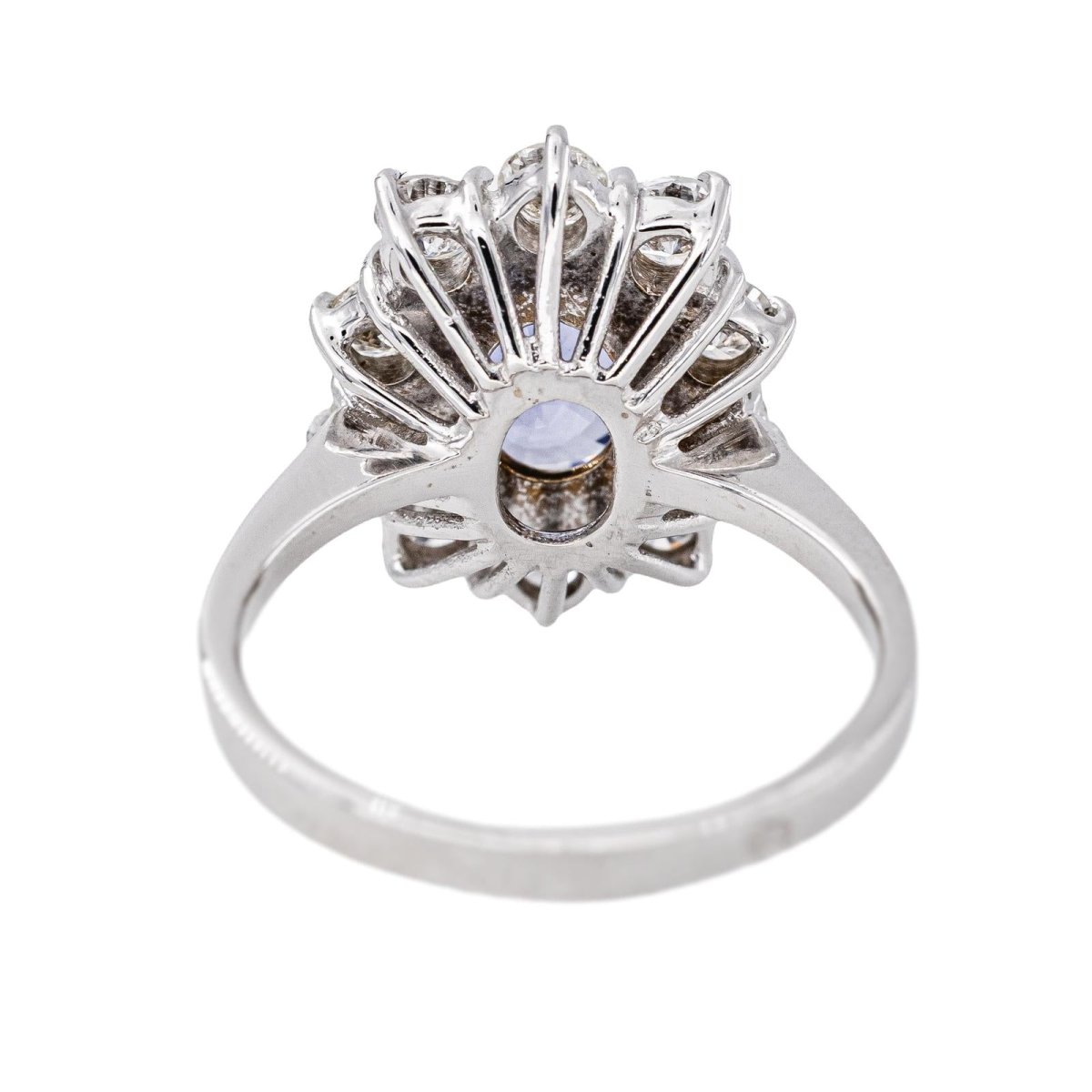 Bague Pompadour Or blanc Saphir - Castafiore