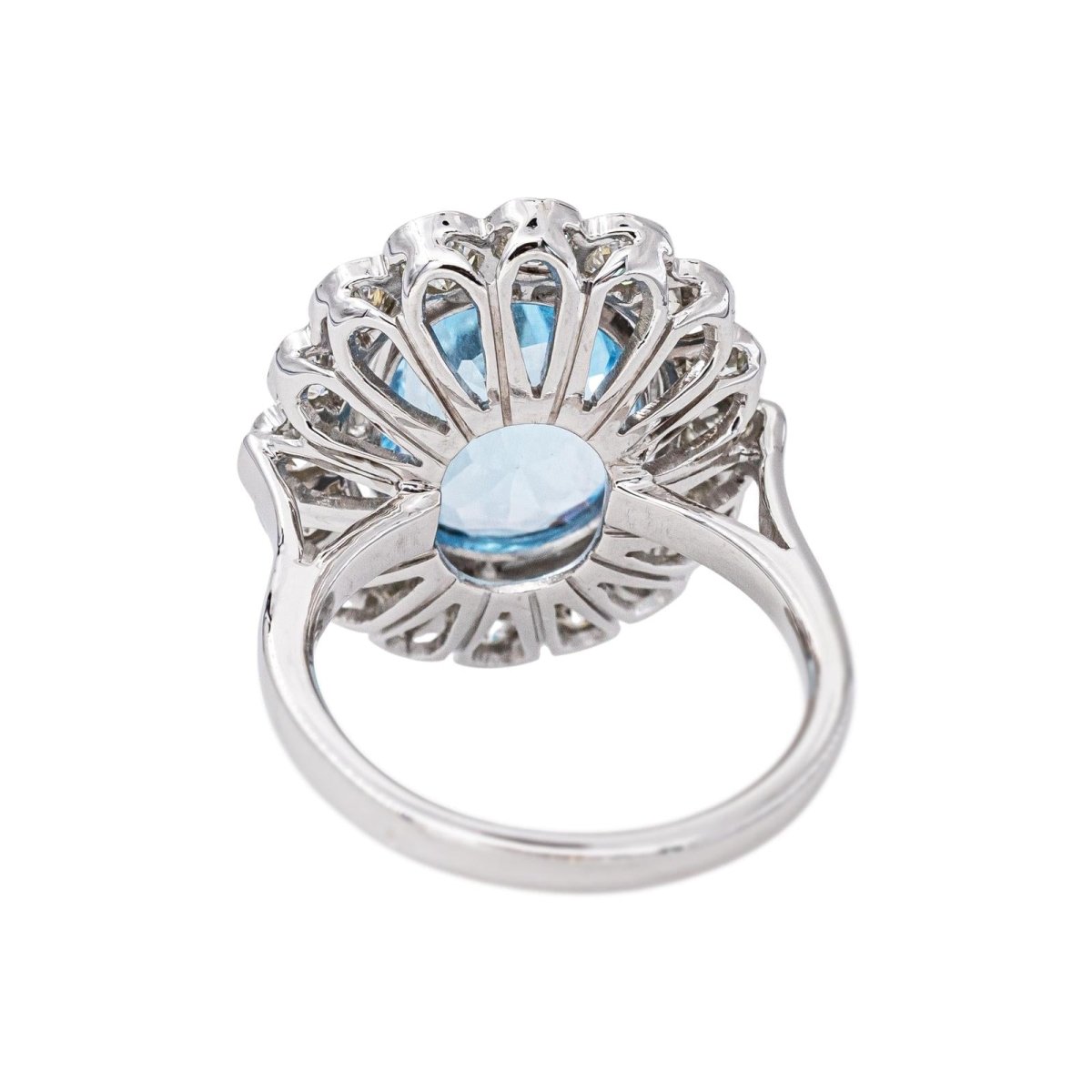 Bague Pompadour Or blanc Topaze - Castafiore