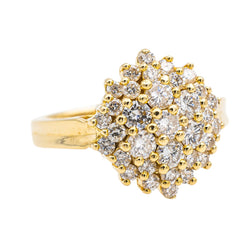 Bague Pompadour Or jaune Diamant - Castafiore