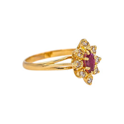 Bague Pompadour Or jaune Rubis - Castafiore
