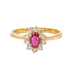 Bague Pompadour Or jaune Rubis - Castafiore