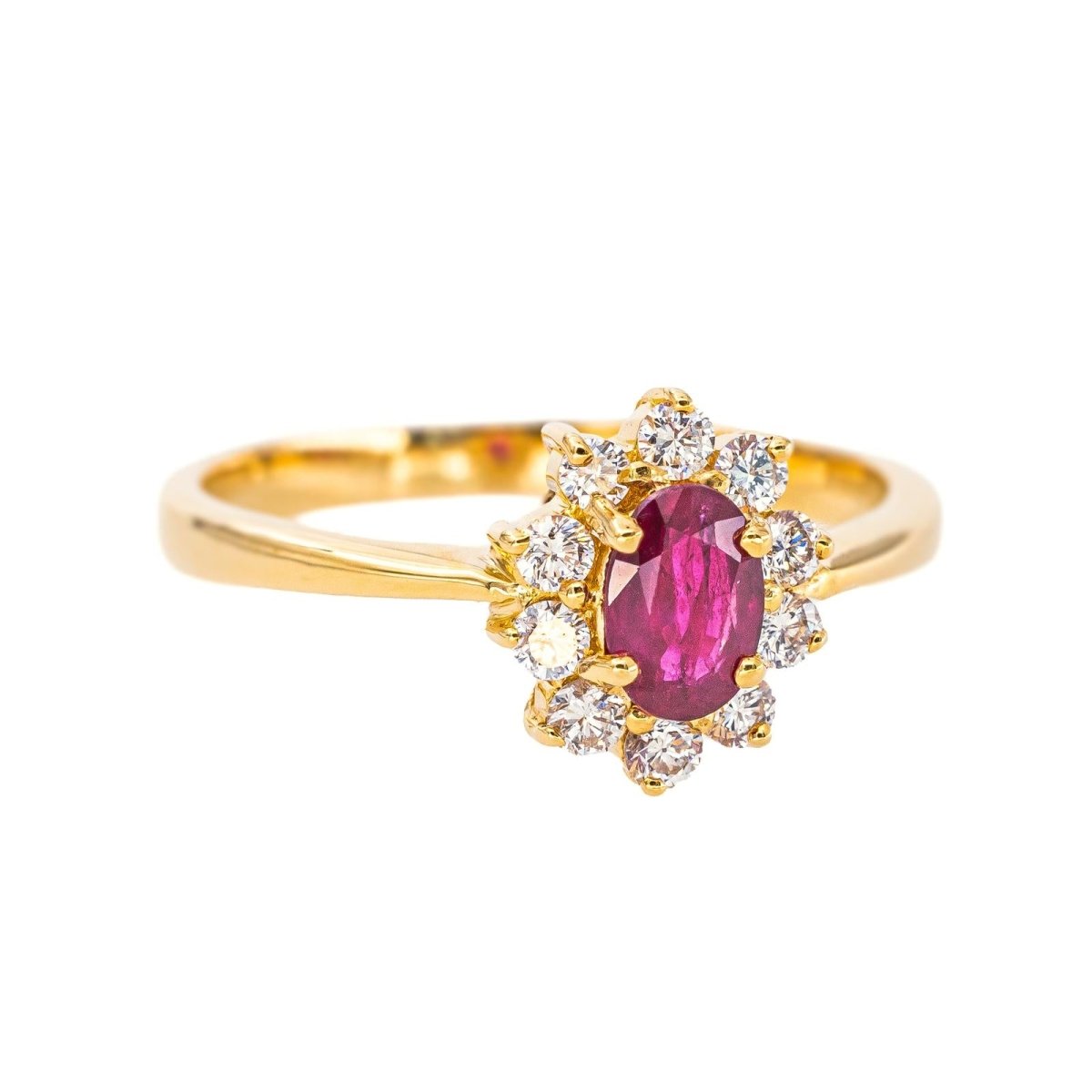 Bague Pompadour Or jaune Rubis - Castafiore