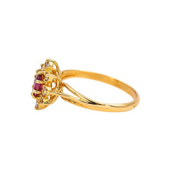 Bague Pompadour Or jaune Rubis - Castafiore